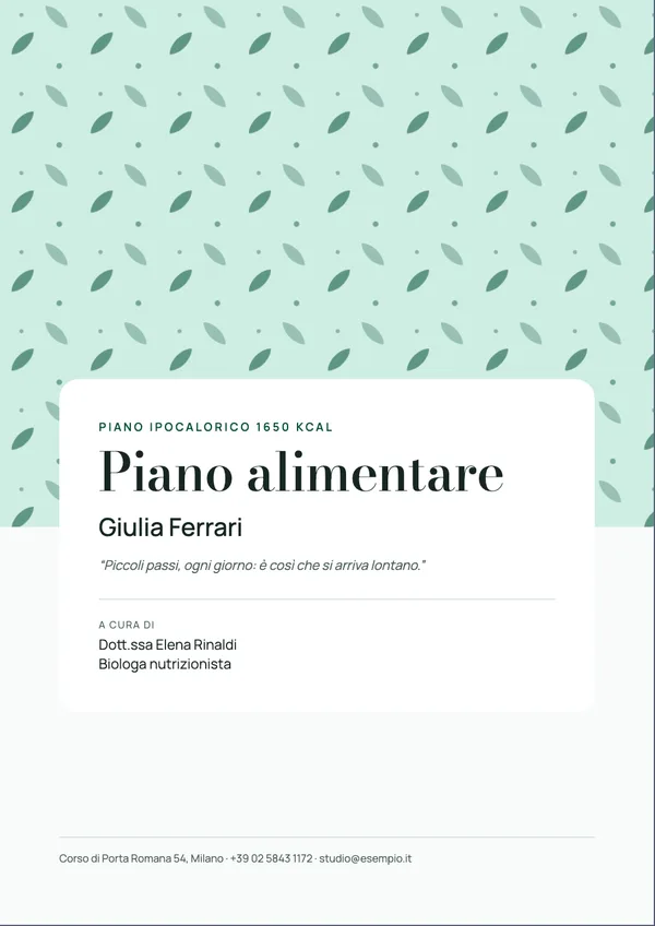 Copertina Motivo di foglie